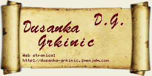 Dušanka Grkinić vizit kartica